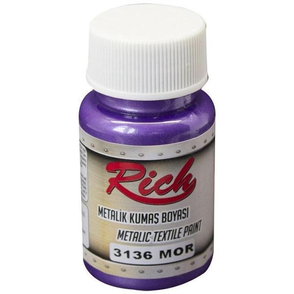 Supertrend Metalik Kumaş Boyası 50 cc. 3136 MOR - Image 1