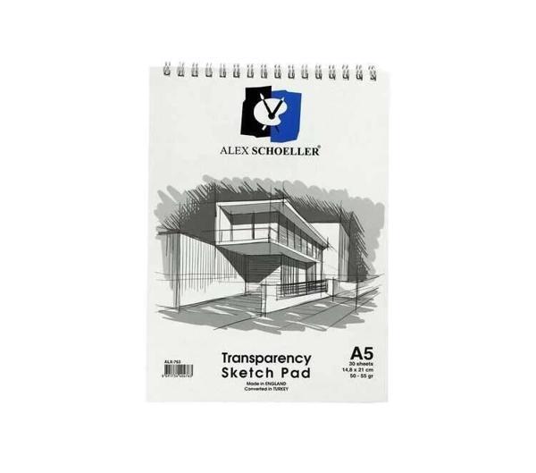 Supertrend Transparency Sketch Pad Eskiz Bloğu 50/55 gr. A5 30 yaprak - Image 1
