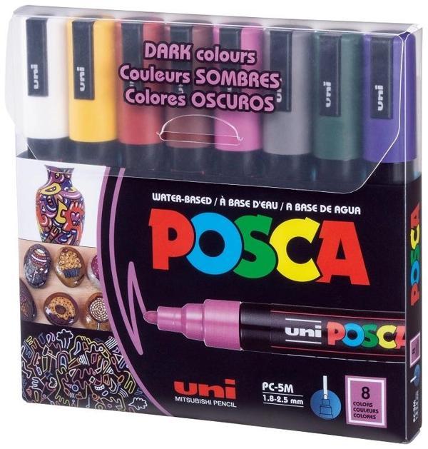 Supertrend Posca PC-5M 1.8-2.5 Su Bazlı Boyama Markörü Seti Koyu Renkler 8 RENK - Image 1
