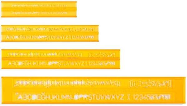 Supertrend Teknik Resim Yazı Şablonu Seti 3-5-7-10 mm. - Image 1