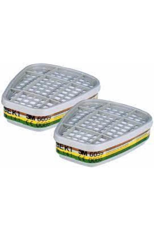 3M 6059 Abek1 Organik,İnorganik,Asit,Amonyak Gazı Ve Buhar Filtresi (4 Takım) - Image 1