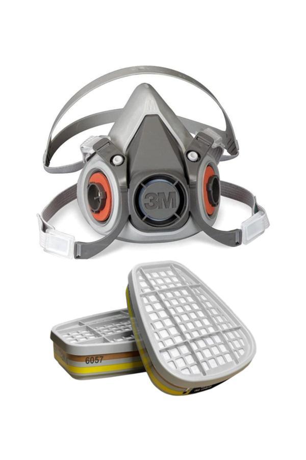 3M 6200 Yarım Yüz Maske + 6057 Abe1 Filtre Seti - Image 1