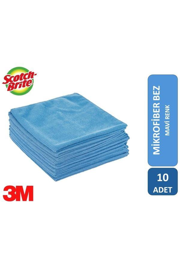 3M Scotch Brite 2012 Mikrofiber Bez Mavi 10'Lu Paket - Image 1