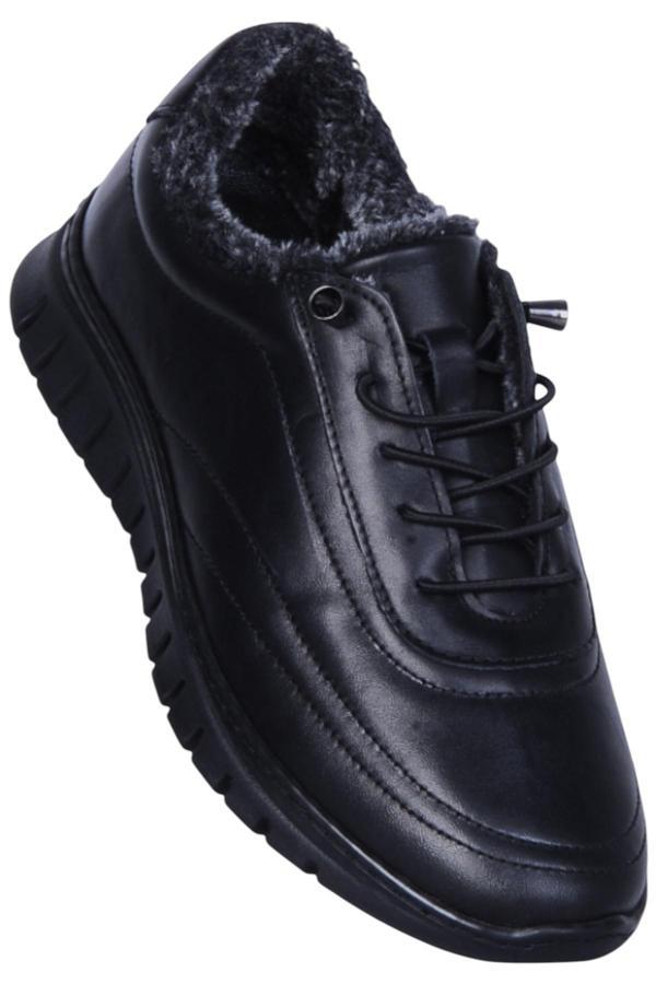 Ahude 3001 Siyah Kadın Hakiki Deri Casual Ayakkabı - Image 1