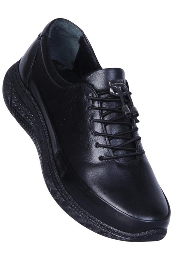 Missmama 007 Siyah Kadın Hakiki Deri Casual Ayakkabı - Image 1