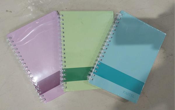 Elma Spiralli Sert Kapak Not Defteri Pastel 13X21 Cm 100 Yaprak Kareli (Karışık Renk 1 Adet) - Image 1