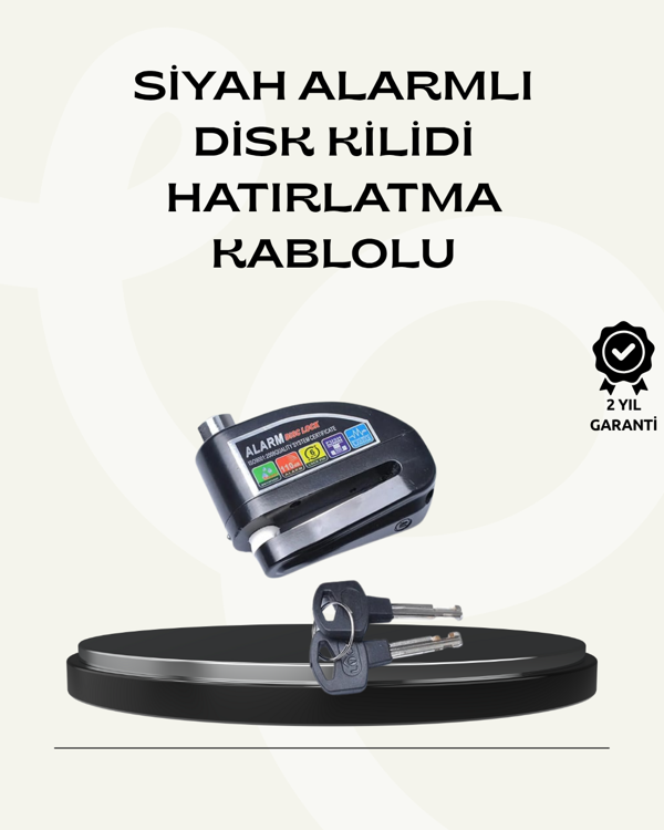 Çift Modlu 110dB Alarmlı Disk Kilidi Suya Dayanıklı - Image 1