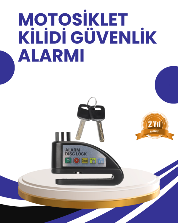 Taşınabilir Alarm Disk Kilidi Motosiklet Scooter Bisiklet Güvenlik - Image 1