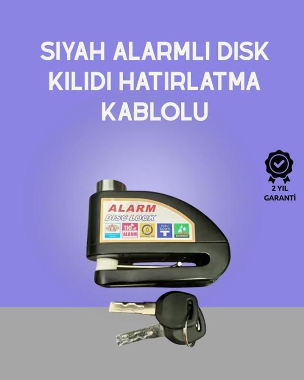 Yüksek Sesli 110dB Çelik Disk Kilidi Su Geçirmez - Image 1