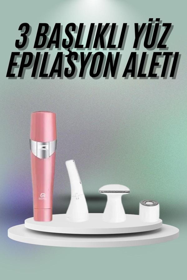 Yüz, Kaş ve Tüm Vücut Epilasyon Aleti3 Başlıklı Epilatör Tüm Cilt Tiplerine Uygun - Image 1