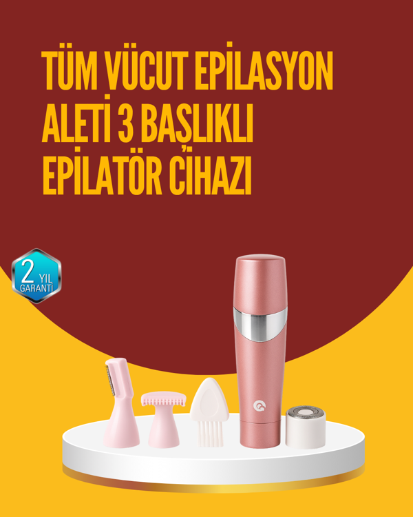 Acısız ve Hassas Tüy Temizleme Cihazı – 3 Başlıklı - Image 1