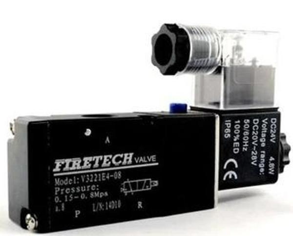 Pnömatik Valf 220 V Tek Bobin 3/2 1/4" V3221e2-08 3v210-08 - Image 1