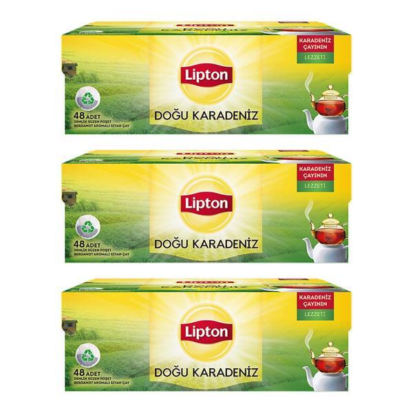 Lipton Doğu Karadeniz Demlik Poşet Çay 48'li 153 G x 3 Adet - Image 1
