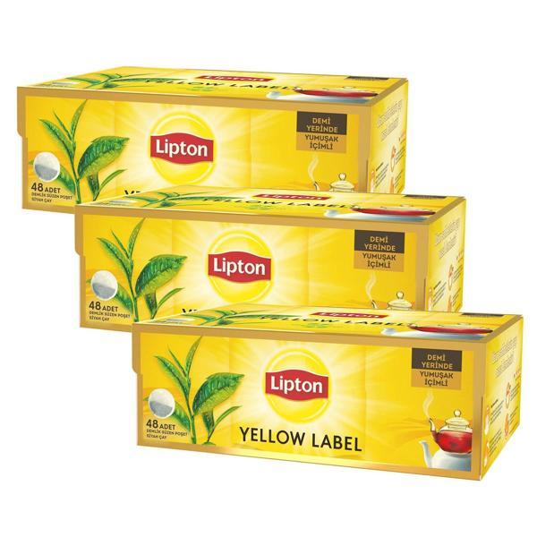 Lipton Yellow Label Demlik Poşet Çay 48'li 153 G x 3 Adet - Image 1