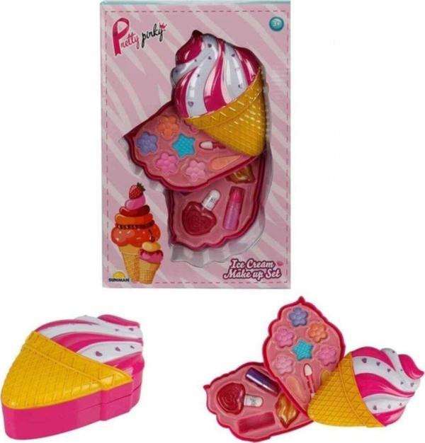 Sunman Oyuncak Dondurma Şekilli 2 Katlı Makyaj Güzellik Seti SUN-S00002595 - Image 1