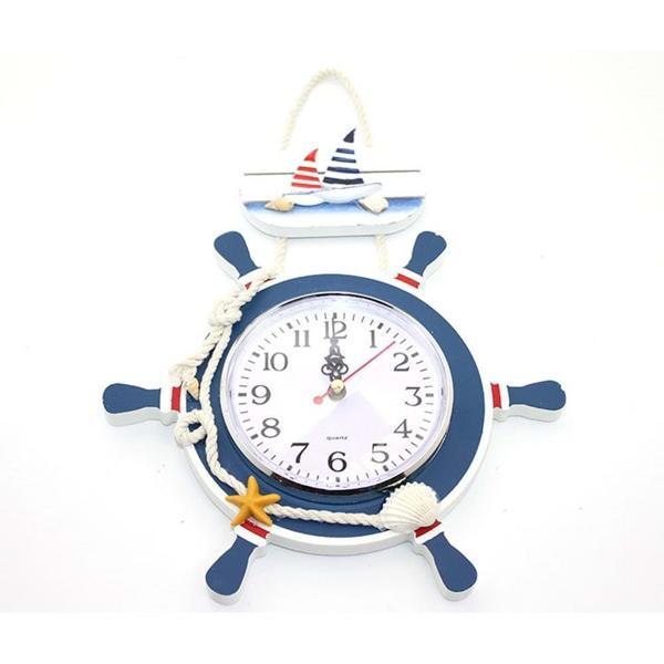 KENPAZAR Ahşap Marin Dümenli Saat - Image 1