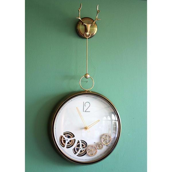 KENPAZAR Çarklı Geyikli Duvar Saati Alk1587 Dekoratif Hediyelik - Image 1
