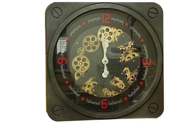 KENPAZAR Saat Çarklı Kare Duvar Saati Dekoratif Ev Ofis Hediyelik - Image 1