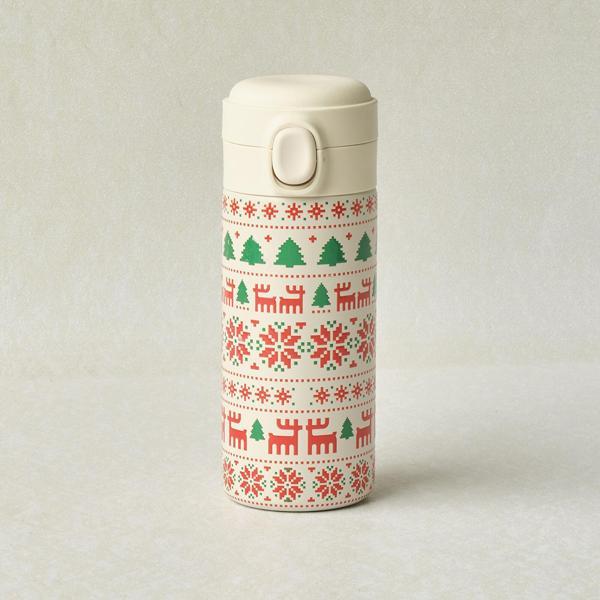 Karaca New Year Yılbaşı Snow Çelik Sızdırmaz Termos 350 ml - Image 1