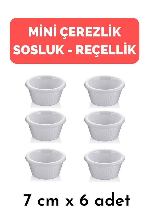 Eminhome 6 Lı Set Çerezlik Sosluk Reçellik Kırılmaz Polikarbon 6 Cm 35Ml - Image 1
