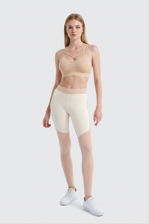 Çapraz Detaylı İnce Askı Sporcu Sütyenİ | Ten - Image 1