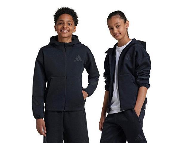 adidas J Z.N.E.Fz Çocuk Günlük Ceket JF2847 Siyah - Image 1