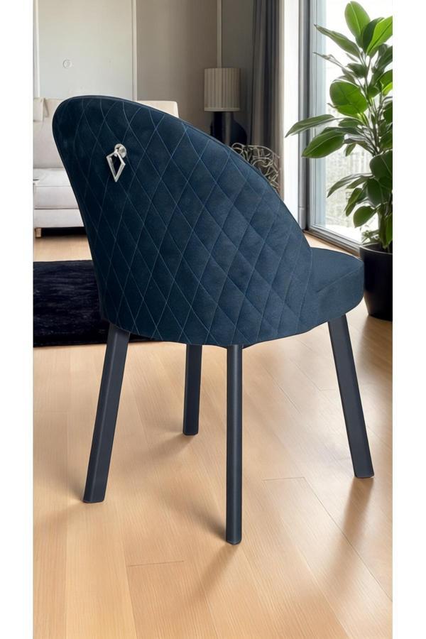 Kaktüs Avm 6 Adet Ritim Sandalye Metal Ayaklı Lüks - Image 1