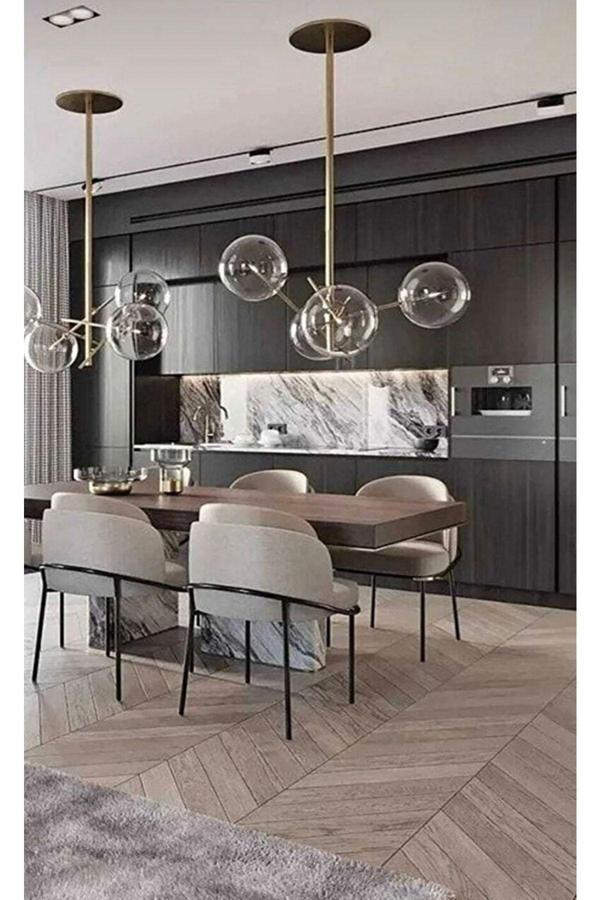 Kaktüs Avm 4'Lü Mutfak Sandalyesi Salon Sandalyesi Yemek Odası Sandalyesi Papel Sandalye Ofis Sandalyesi - Image 1