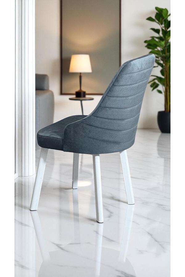 Kaktüs Avm 6 Adet Erciyes Sandalye Mutfak Cafe Restaurant Proje Metal Lüks Sandalye - Image 1