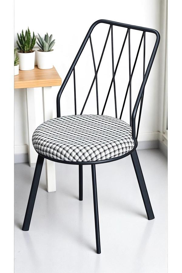 Kaktüs Avm 2 Adet Yıldız Pro Metal-Demir Sandalye Kazayağı Kumaş - Image 1