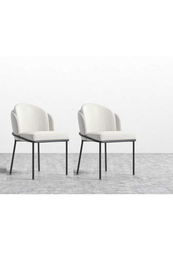 Kaktüs Avm 2'Li Mutfak Sandalyesi Salon Sandalyesi Yemek Odası Sandalyesi Baby Face Papel Sandalye - Image 1