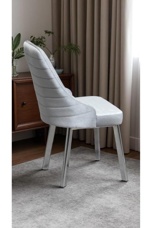 Kaktüs Avm 2 Adet Erciyes Sandalye Mutfak Cafe Restaurant Proje Metal Lüks Sandalye - Image 1