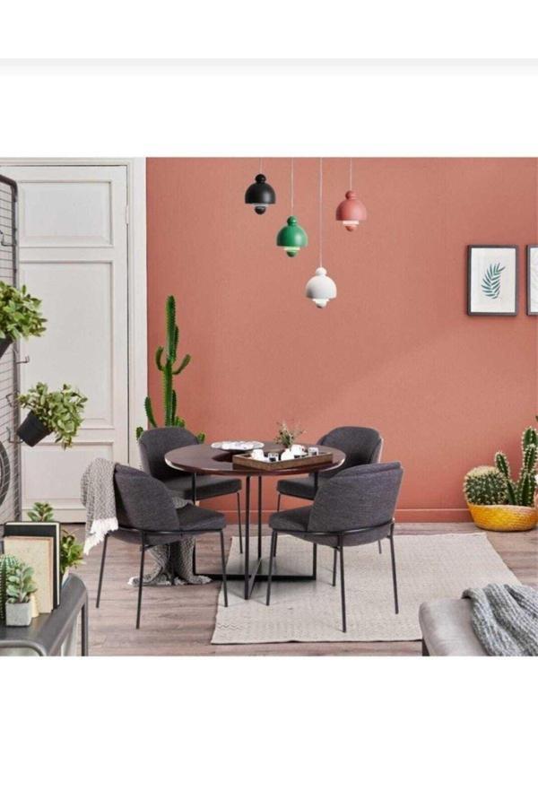 Kaktüs Avm Mutfak Sandalyesi 6'Lı Set Salon Sandalyesi Papel Sandalye Yemek Odası Sandalye Lüks Sandalye Morena - Image 1