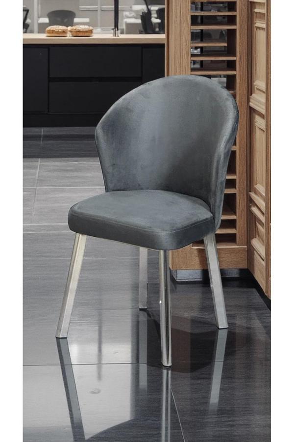 Kaktüs Avm Midye Sandalye Mutfak Cafe Restaurant Proje Metal Lüks Sandalye 2 Adet - Image 1