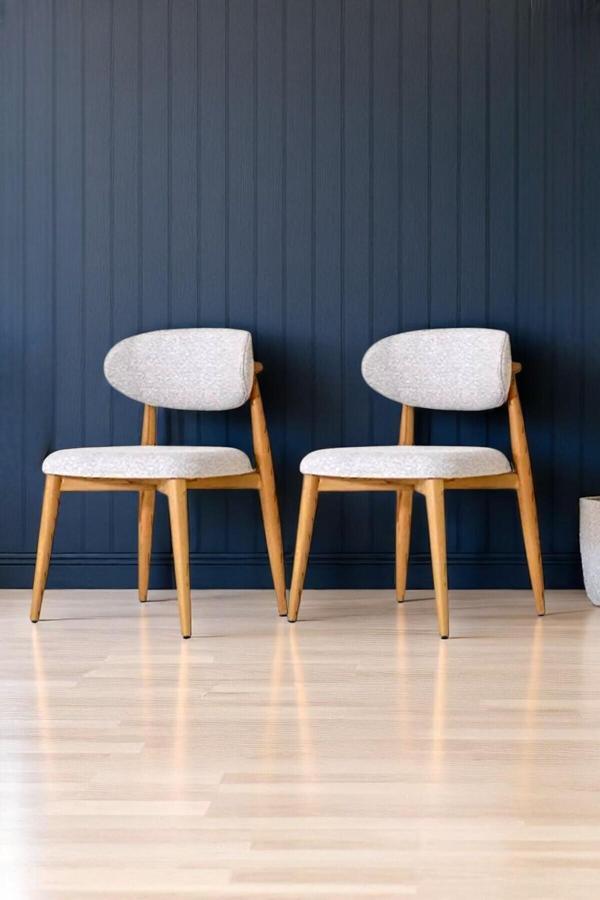 Kaktüs Avm Polo Ahşap Sandalye 2 Adet Ahşap Mutfak Sandalyesi Salon Sandalyesi Yemek Masası Sandalyesi - Image 1