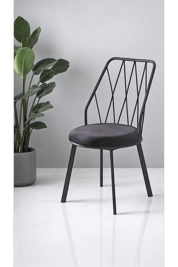 Kaktüs Avm Yıldız Pro Mutfak Metal Tel Sandalye 4 Adet Cafe Sandalyesi Restaurant Sandalyesi Balkon Sandalyesi - Image 1