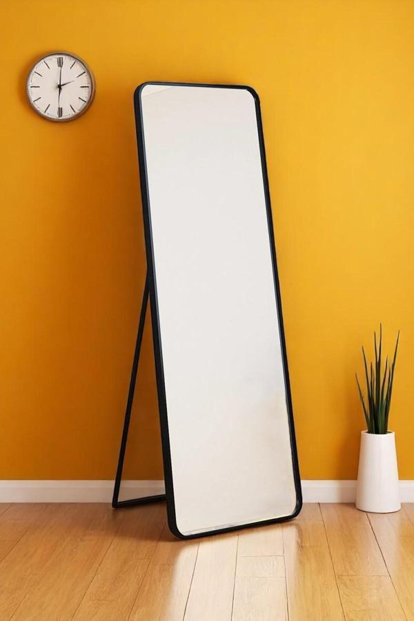 Kaktüs Avm Raven Oval Kesim Modern Metal Ayaklı Boy Aynası 170 X 60 - Image 1