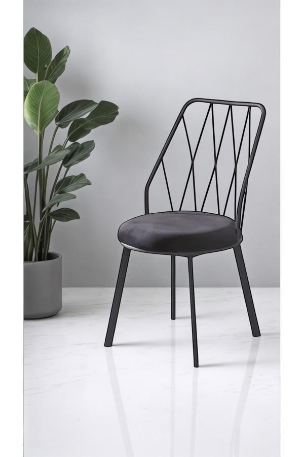 Kaktüs Avm Yıldız Pro 8 Adet Mutfak Sandalyesi Metal Sandalye Tel Sandalye Cafe Restaurant Sandalyesi - Image 1