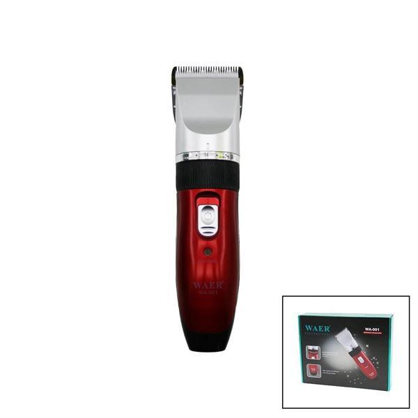 Waer Wa-001 Saç Sakal Kesme Traş Makinesi Çift Bataryafiş Şarjlıkesim Ayarlı Bıçak=0.8--2.0mmr.krom  - Image 1