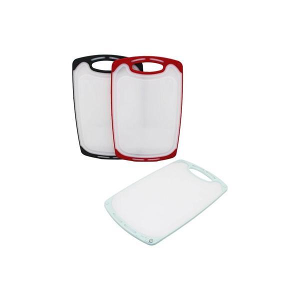 31x20cm  Küçük  Plastik  Kesim Panosu  Kaymaz Silikon Kenarlık - 10mm Kalınlık - Image 1