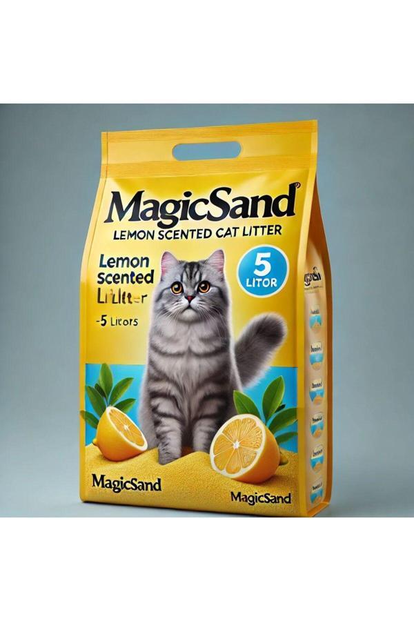 Magicsand Magıcsand Cat Lıtter Limon Kokulu Kedi Kumu 5 Lt - Image 1