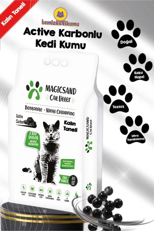 Magicsand Cat Litter Active Carbon Kedi Kumu Kalın Taneli 20 Lt - Image 1