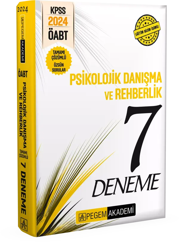 Pegem Akademi Yayıncılık 2024 KPSS ÖABT Psikolojik Danışma ve Rehberlik Öğretmenliği Tamamı Çözümlü 7 Deneme - Pegem Akademi Yayıncılık - Image 1