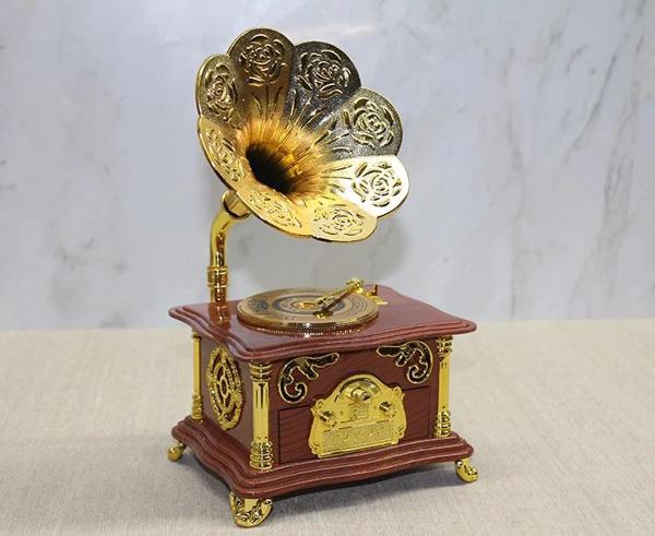 MDB Gramofon Müzik Kutusu Kahverengi - Image 1