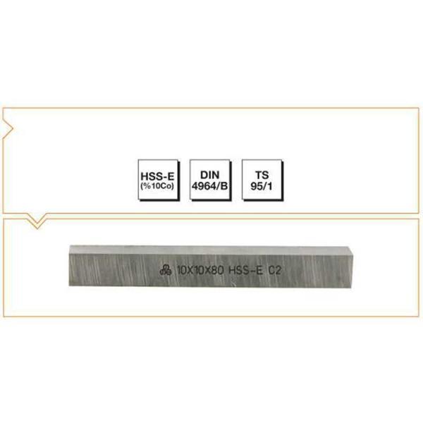 Makina Takım 8X8X160 HSS - E (%10Co) DIN 4964/B Kare Kesitli Torna Kalemi - MTE B00400808160 - Image 1