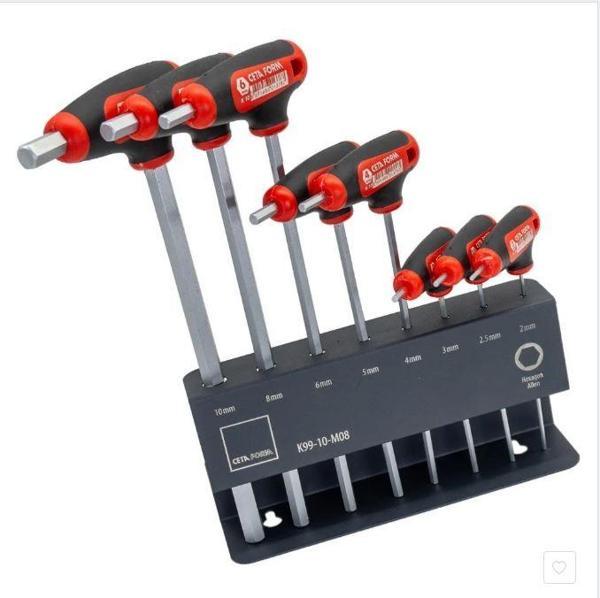 Ceta Form K99-10-M08 Metal Standlı T Tipi Allen Anahtar Takımı 8 Parça - Image 1