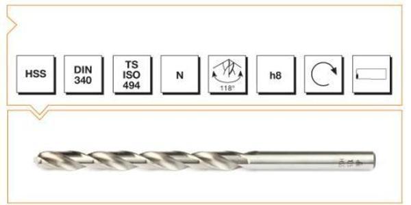 HSS Din 340 RN Uzun Matkap Ucu 12 mm-MTE B00007201200 - Image 1