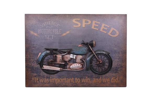 KENPAZAR Motorsiklet Tablo Pano Dekoratif Vintage Ev Ofis Hediyelik - Image 1
