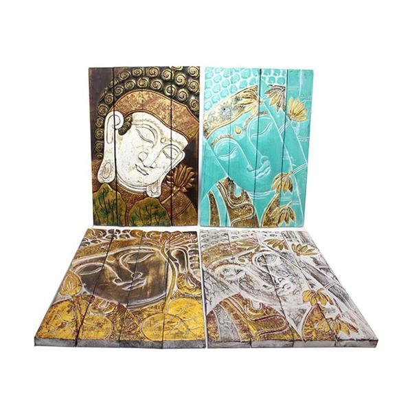 KENPAZAR Duvara Asmalı Ahşap Buda Pano - Image 1