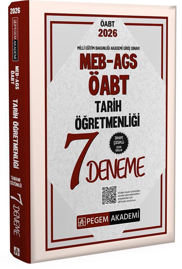 2026 MEB AGS ÖABT Tarih Öğretmenliği Tamamı Çözümlü 7 Deneme - Pegem Akademi Yayıncılık - Image 1
